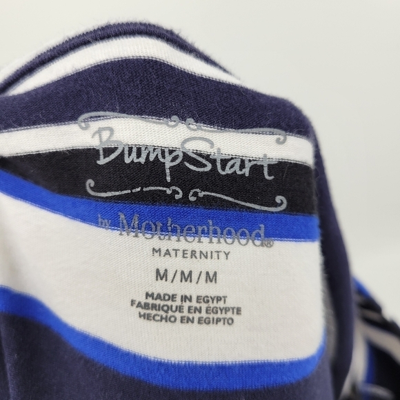 BumpStart by Motherhood Maternity Blue Striped top👼 size m - Picture 5 of 7